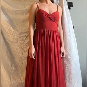 Azazie Zeya Dress Rust